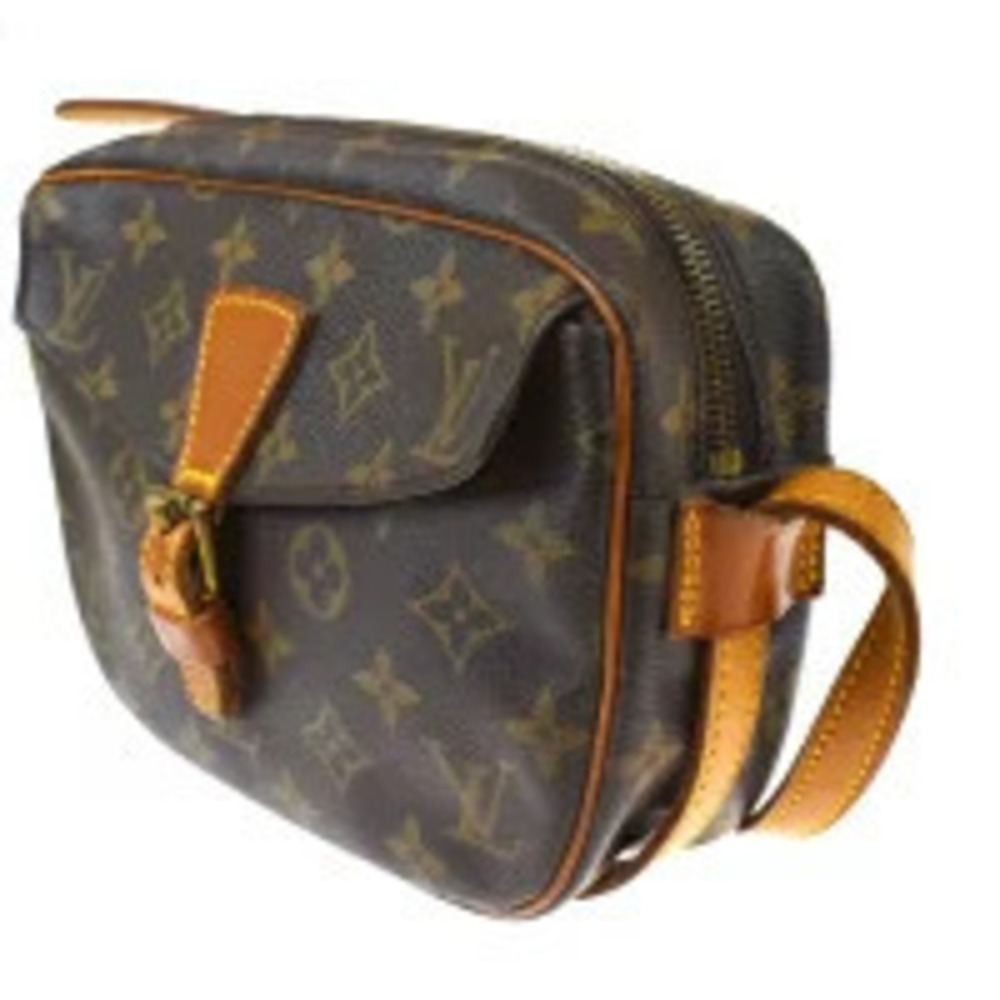 Louis Vuitton Shoulder Leather Fille Monogram Bag Jeune Brown